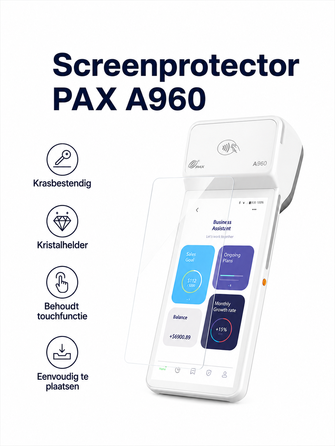 Screenprotector voor PAX A960
